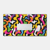 Retro y2k Esthetisch Kleurrijk Abstract Patroon Bureaumat (Keyboard & Muis)