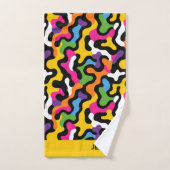 Retro y2k Esthetische Abstracte wervelingen Kleurr Bad Handdoek (Handdoek)