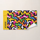 Retro y2k Esthetische Abstracte wervelingen Kleurr Bad Handdoek (Handdoek)