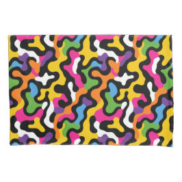 Retro y2k Esthetische Funky Swirls Kleurrijk Abstr Kussensloop