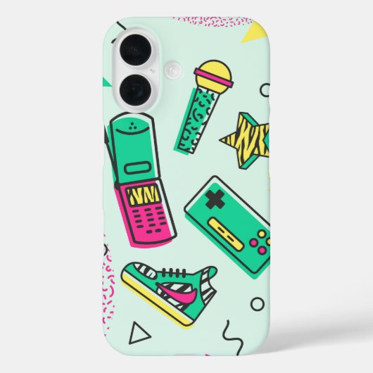 Retro Y2K Memphis Tech Pop Case-Mate iPhone Case (Achterkant)
