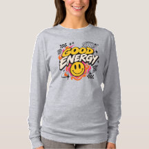 Retro Y2K Streetwear Goede Energie Smiley Face Gra
