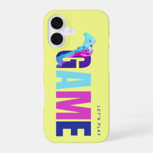 Retro Y2K Tech Synthwave Cyberpunk Gamer Geel iPhone 16 Hoesje
