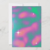 Retro y2k verjaardagsfeestuitnodiging kaart (Achterkant)