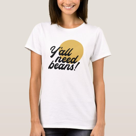 Retro 'Y all need Beans' Bean Protocol T-shirt (Voorkant)