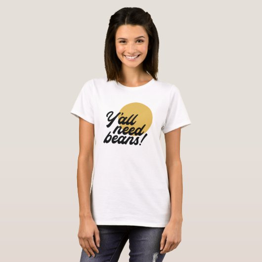 Retro 'Y all need Beans' Bean Protocol T-shirt (Voorkant volledig)