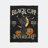 Retro Y Halloween Costume Black Cat M Athecary  Fleece Deken (Voorkant)