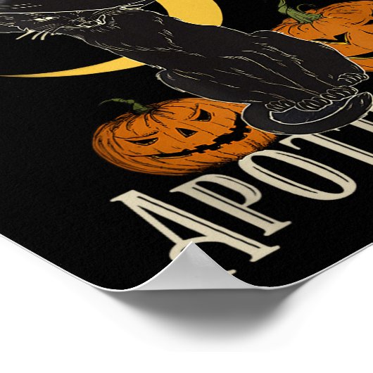 Retro Y Halloween Costume Black Cat M Athecary  Poster (Hoek)