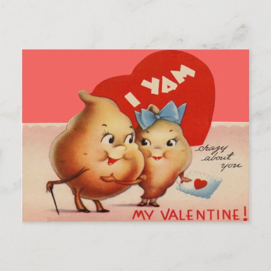Retro Yam Valentijn Kaart (Voorkant)