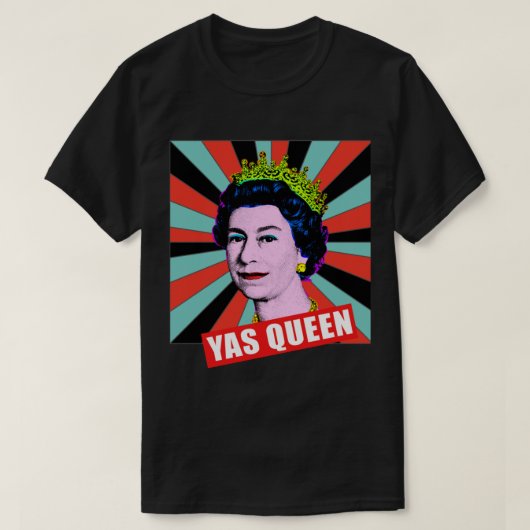 Retro Yas Queen Elizabeth II Hare Royal Highness Q T-shirt (Design voorkant)