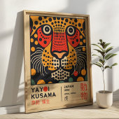 Retro Yayoi Kusama Japanese Tiger Exhibition Poster