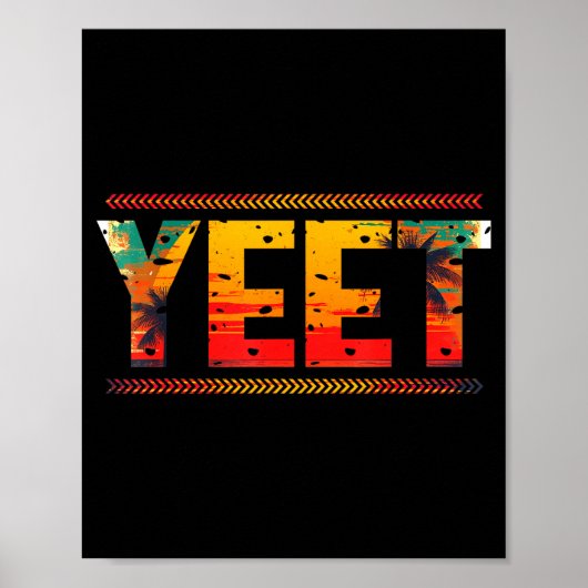 Retro Yeet Funny Saying Quote Slang Men Women Suit Poster (Voorkant)