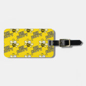 Retro Yellow Bumble Bee Pattern Bagagelabel (Voorkant horizontaal)