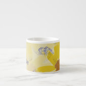 Retro Yellow Daisy Monogrammed Espresso Kop (Voorkant)