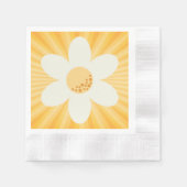 Retro Yellow Daisy Party servetten | Groovy Boho F (Voorkant)