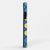 Retro Yellow en Blue Diamond Argyle Case-Mate iPhone Case (Achterkant/rechts)