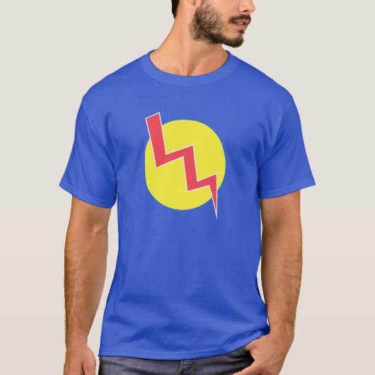 Retro Yellow en Red Lightning Bolt Shirt (Voorkant)