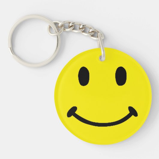 Retro Yellow Face Sleutelhanger (Voorkant)