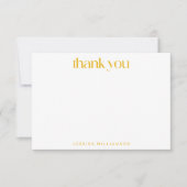 Retro Yellow Floral Custom Vrijgezellenfeest Bedankkaart (Voorkant)