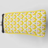 Retro Yellow Flower Garden Pattern Golfheadcover (Voorkant)