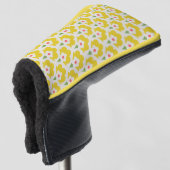 Retro Yellow Flower Garden Pattern Golfheadcover (3/4 voorkant)
