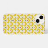 Retro Yellow Flower Garden Pattern iPhone Hoesje (Achterkant horizontaal)