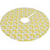 Retro Yellow Flower Garden Pattern Kerstboom Rok (Gekanteld)