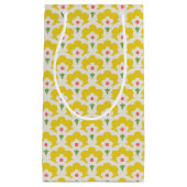 Retro Yellow Flower Garden Pattern Klein Cadeauzakje (Voorkant)