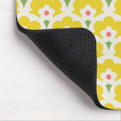 Retro Yellow Flower Garden Pattern Muismat (Hoek)