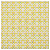 Retro Yellow Flower Garden Pattern Stof (Swatch)