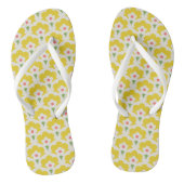Retro Yellow Flower Garden Pattern Teenslippers (Voetbed)