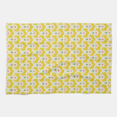 Retro Yellow Flower Garden Pattern Theedoek (Horizontaal)