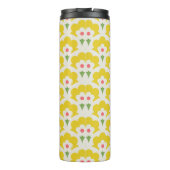 Retro Yellow Flower Garden Pattern Thermosbeker (Achterkant)