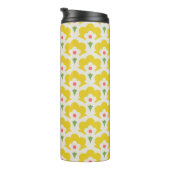 Retro Yellow Flower Garden Pattern Thermosbeker (Geroteerd rechts)