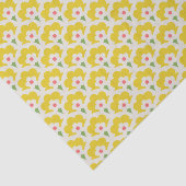 Retro Yellow Flower Garden Pattern Tissuepapier (Detail)