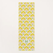 Retro Yellow Flower Garden Pattern Yogamat (Voorkant)