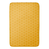 Retro Yellow Flower Power Bath Mat. Badmat (Voorkant Verticaal)