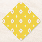 Retro Yellow Geometric Pattern Kartonnen Onderzetters (Voorkant)