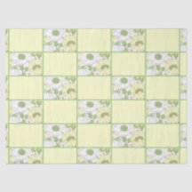 Retro Yellow Green Mid Century Country Floral