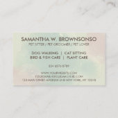 Retro Yellow Green Pet Groomer Visitekaartje (Achterkant)