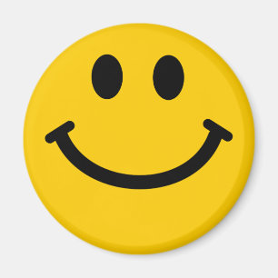 Retro Yellow Happy Face Magneet