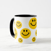 Retro Yellow Happy Face Mok (Voorkant links)