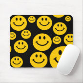 Retro Yellow Happy Face Muismat (Met muis)