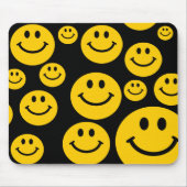 Retro Yellow Happy Face Muismat (Voorkant)