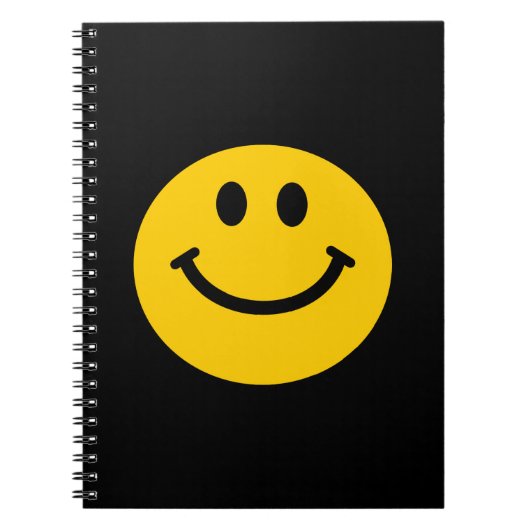 Retro Yellow Happy Face Notitieboek (Voorkant)