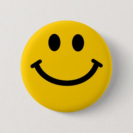 Retro Yellow Happy Face Ronde Button 5,7 Cm (Voorkant)