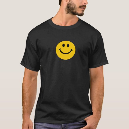 Retro Yellow Happy Face T-shirt (Voorkant)