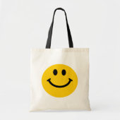 Retro Yellow Happy Face Tote Bag (Voorkant)