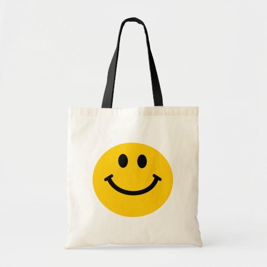 Retro Yellow Happy Face Tote Bag (Voorkant)