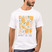 Retro Yellow Lemon Inspiratie Quote T-shirt (Voorkant)